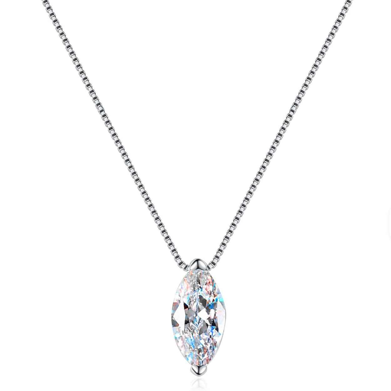 Sovereign Marquise Solitaire Necklace