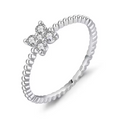 Blossom Four-Leaf Clover Beaded Ring
