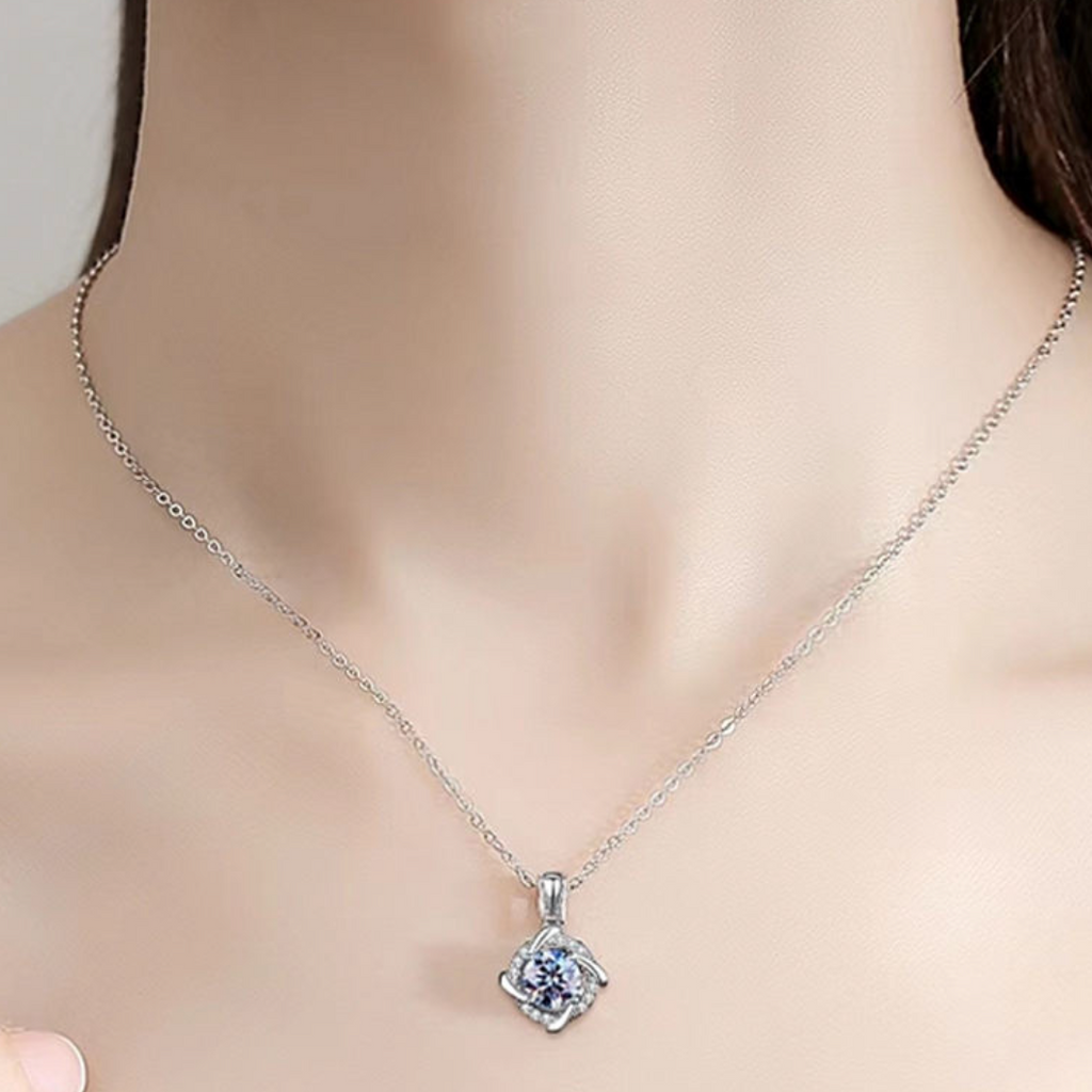 Parisian Whirl Ribbon Halo Pendant