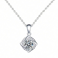 Parisian Whirl Ribbon Halo Pendant