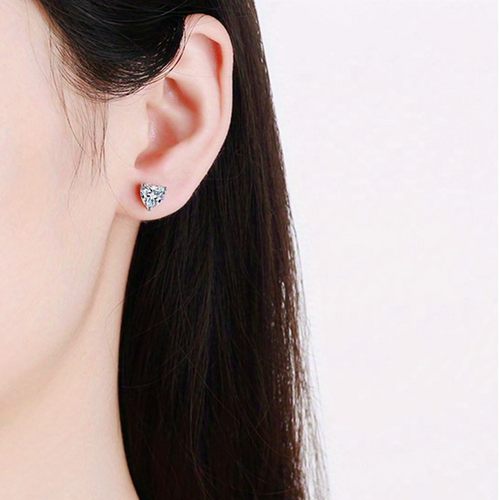 Amour Heart-Cut Brilliant Stud Earrings