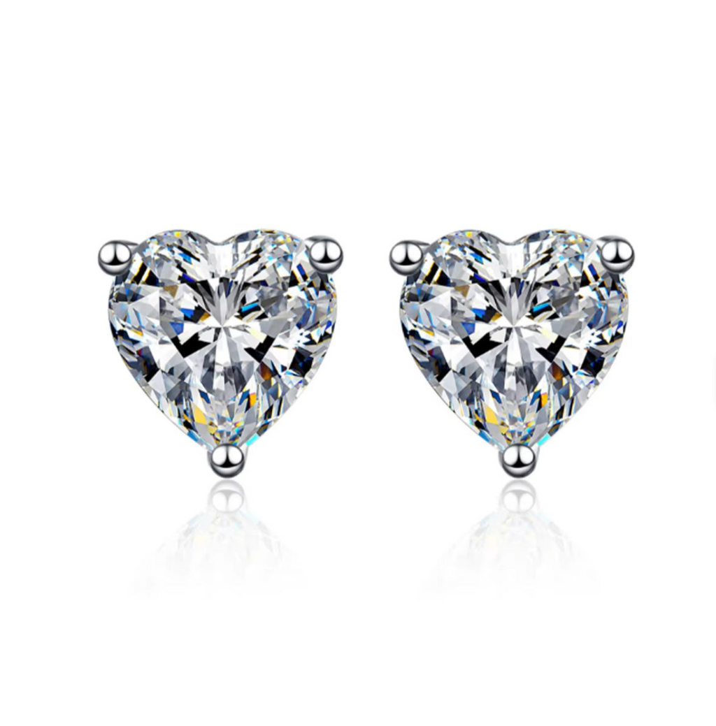 Amour Heart-Cut Brilliant Stud Earrings
