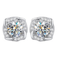 Parisian Whirl Pavé Halo Studs