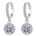 Aura Brilliant Halo Drop Huggie Earrings