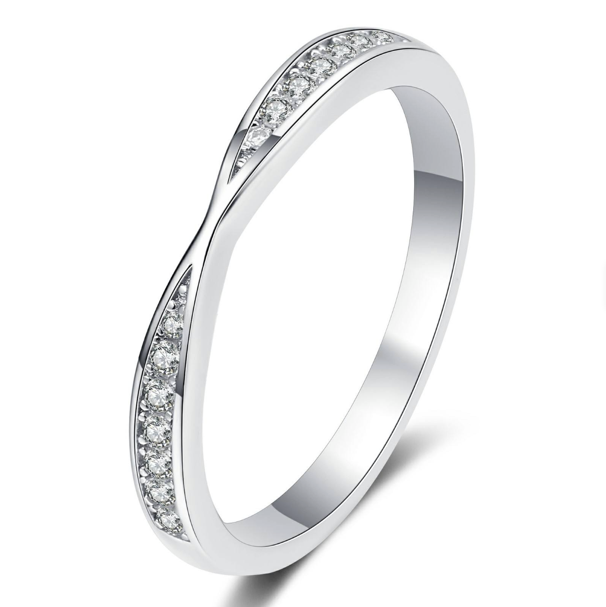Serpentine Pavé Infinity Band